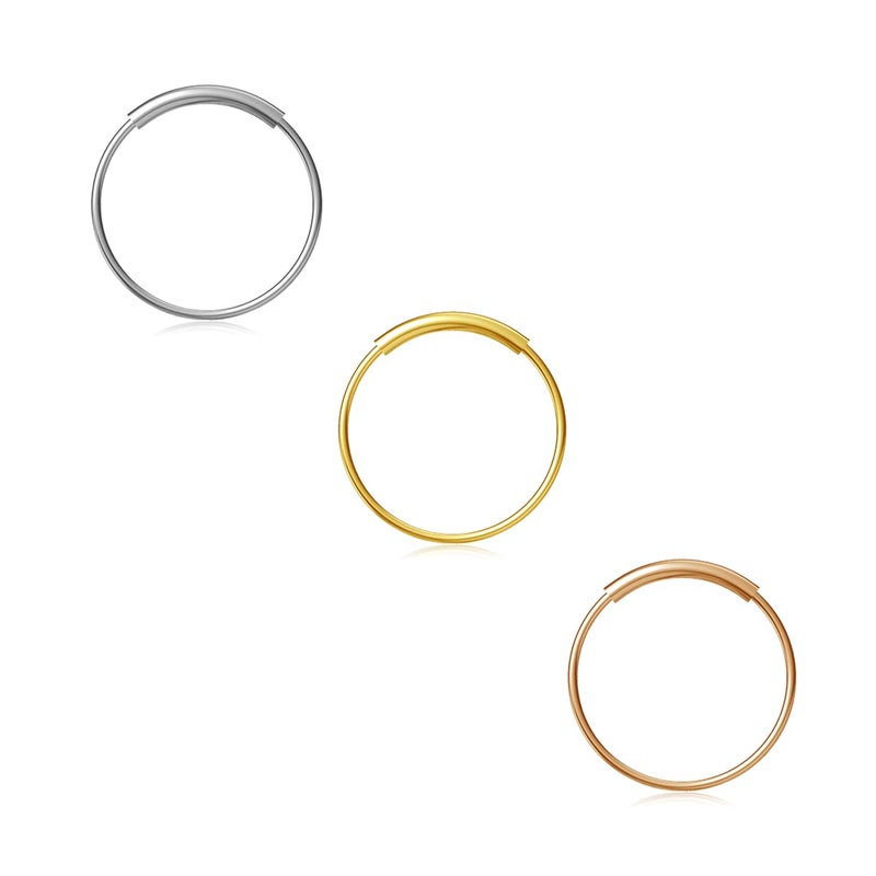 NZDLM Nose Rings Hoop Titanium Nose Ring Body Piercing Round Set Jewelry for Women 8MM - Image 1